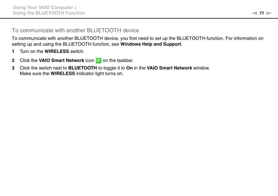 Sony VAIO VPCF2 User Manual | Page 71 / 174