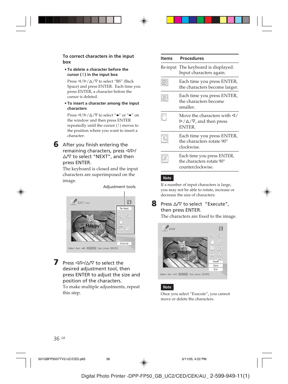 Sony DPP-FP50 User Manual | Page 36 / 100