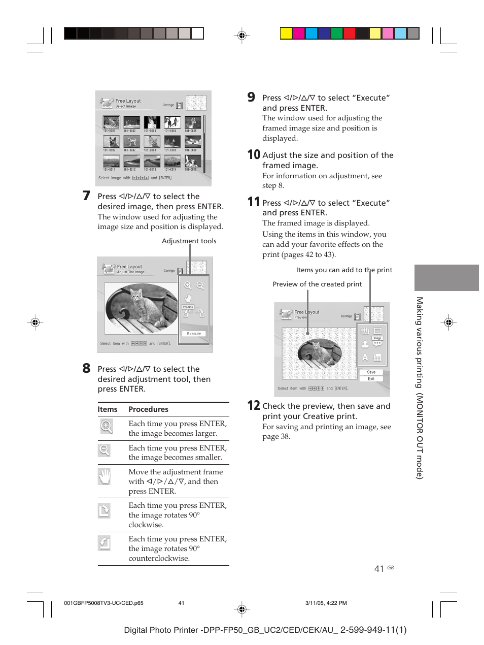 Sony DPP-FP50 User Manual | Page 41 / 100