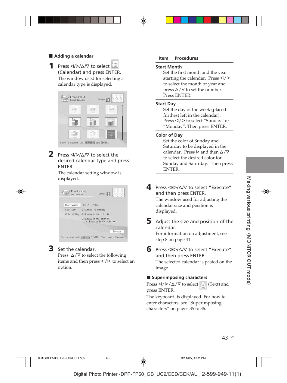 Sony DPP-FP50 User Manual | Page 43 / 100