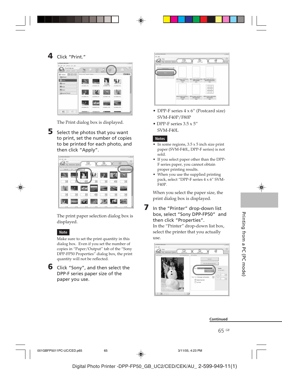 Sony DPP-FP50 User Manual | Page 65 / 100