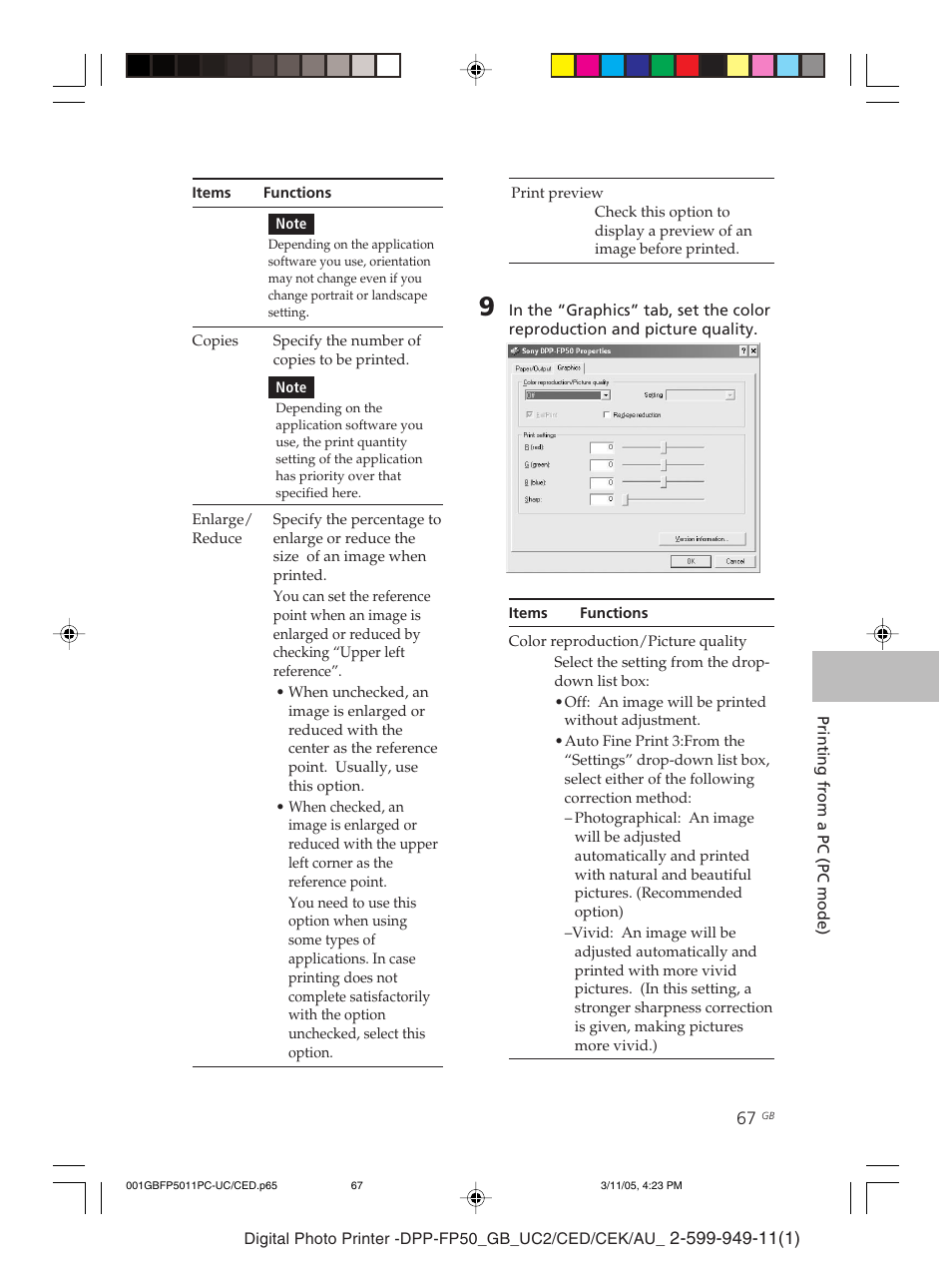 Sony DPP-FP50 User Manual | Page 67 / 100