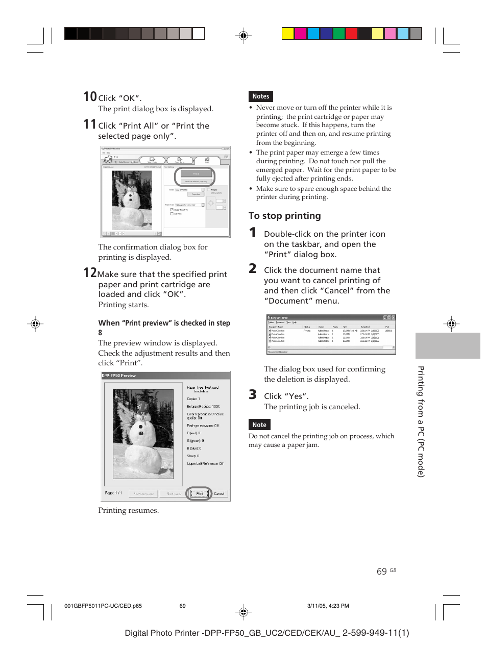 Sony DPP-FP50 User Manual | Page 69 / 100