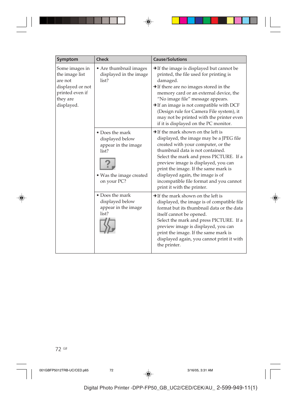 Sony DPP-FP50 User Manual | Page 72 / 100