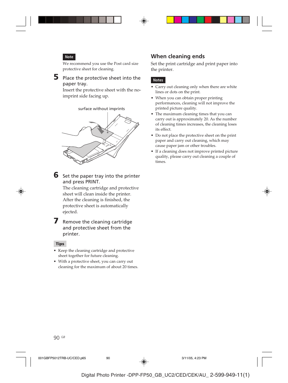 Sony DPP-FP50 User Manual | Page 90 / 100