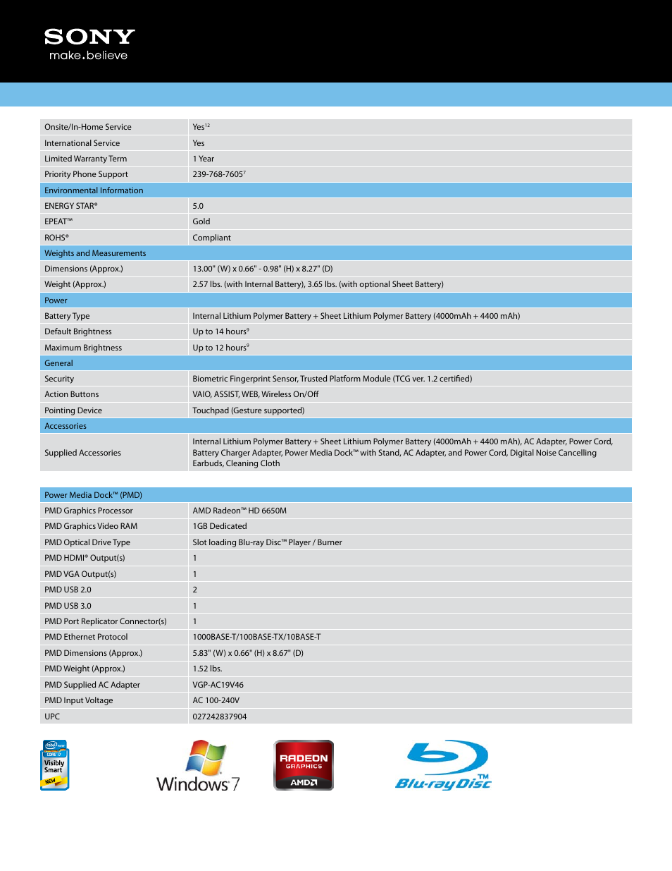 Sony VPCZ21SHX/X User Manual | Page 3 / 4