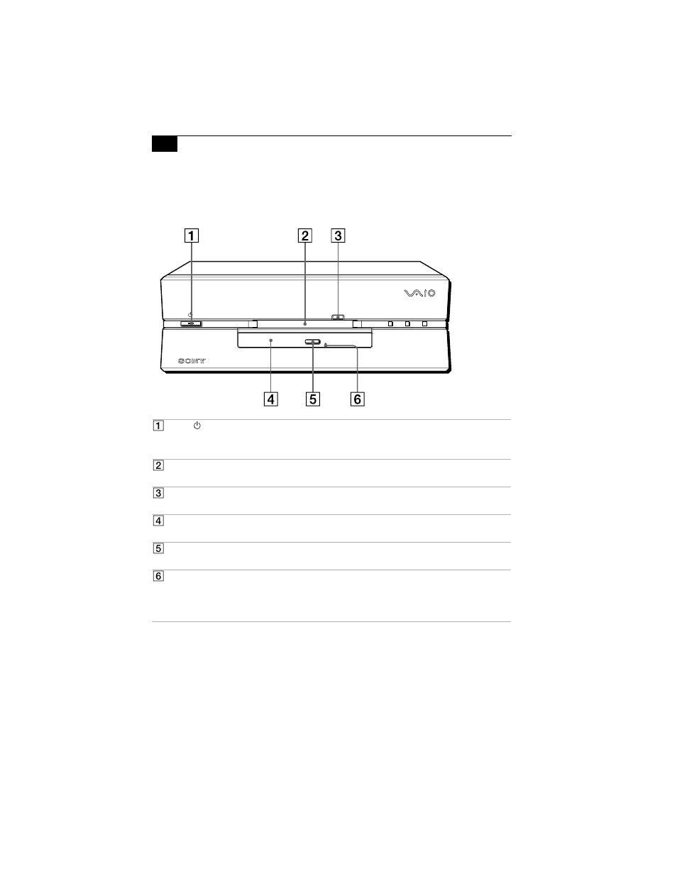 Locating controls and connectors, Front panel | Sony PCV-L600S User Manual | Page 8 / 48