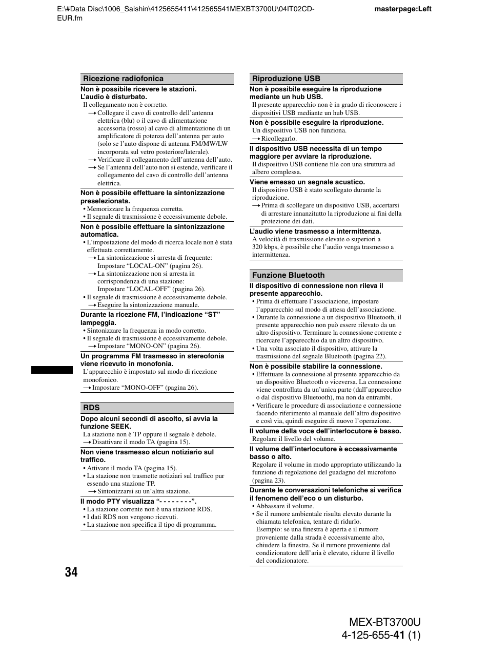 Sony Bluetooth BT3700U User Manual | Page 136 / 180