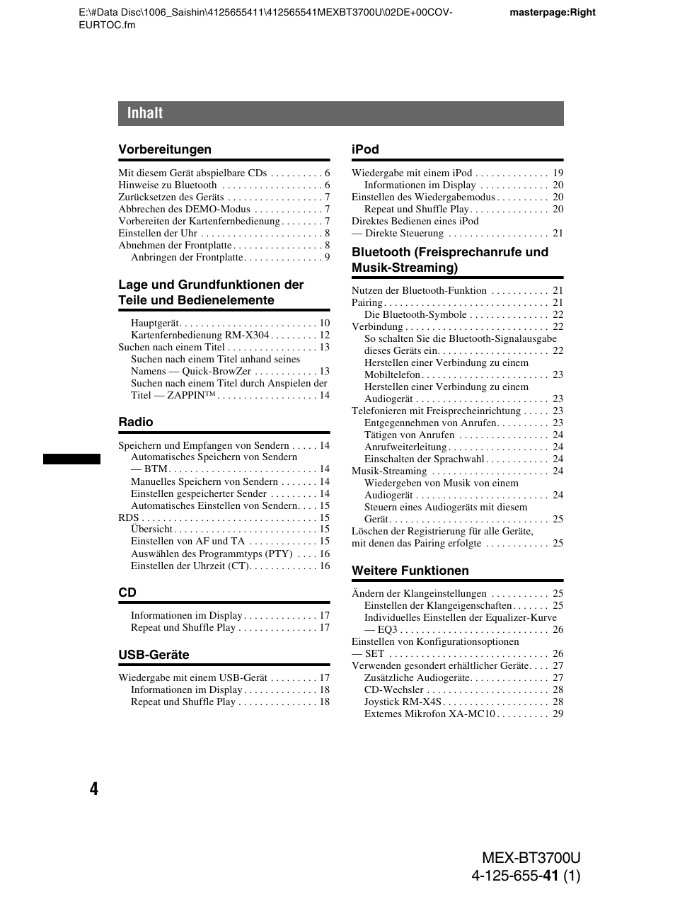 Sony Bluetooth BT3700U User Manual | Page 34 / 180
