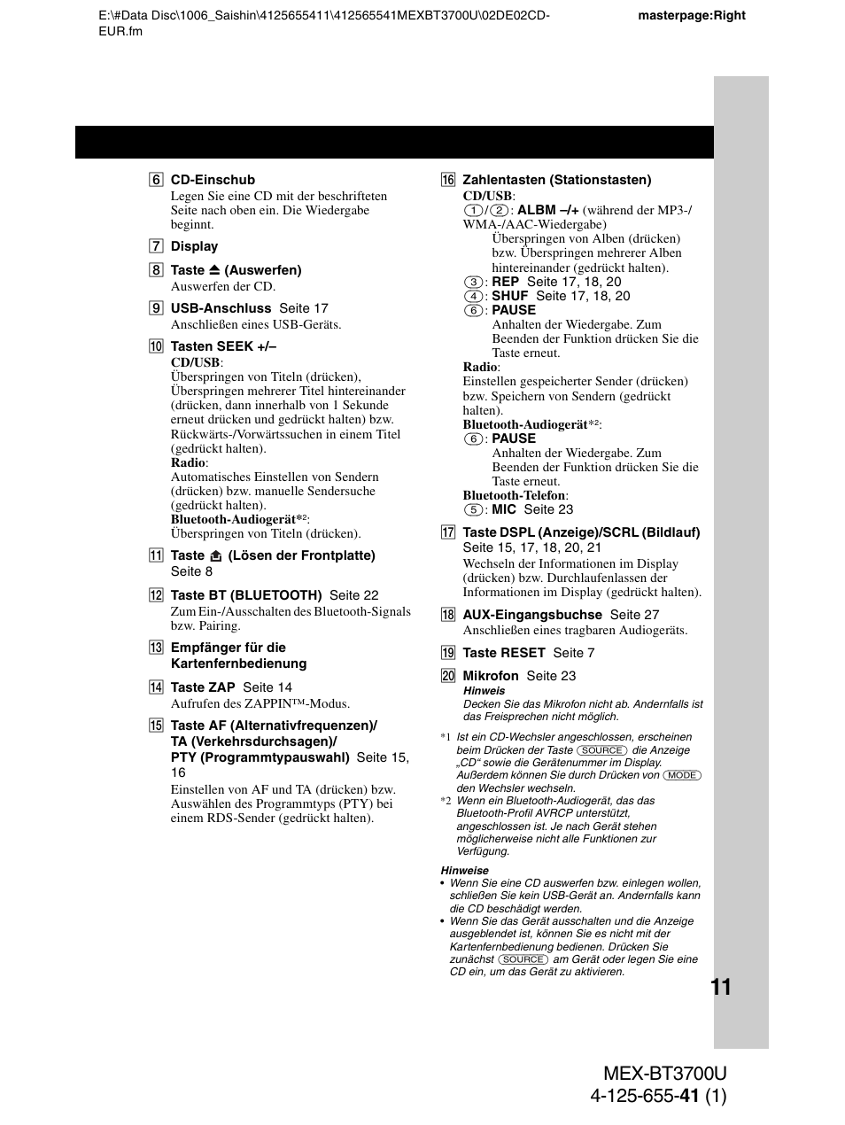 Sony Bluetooth BT3700U User Manual | Page 41 / 180