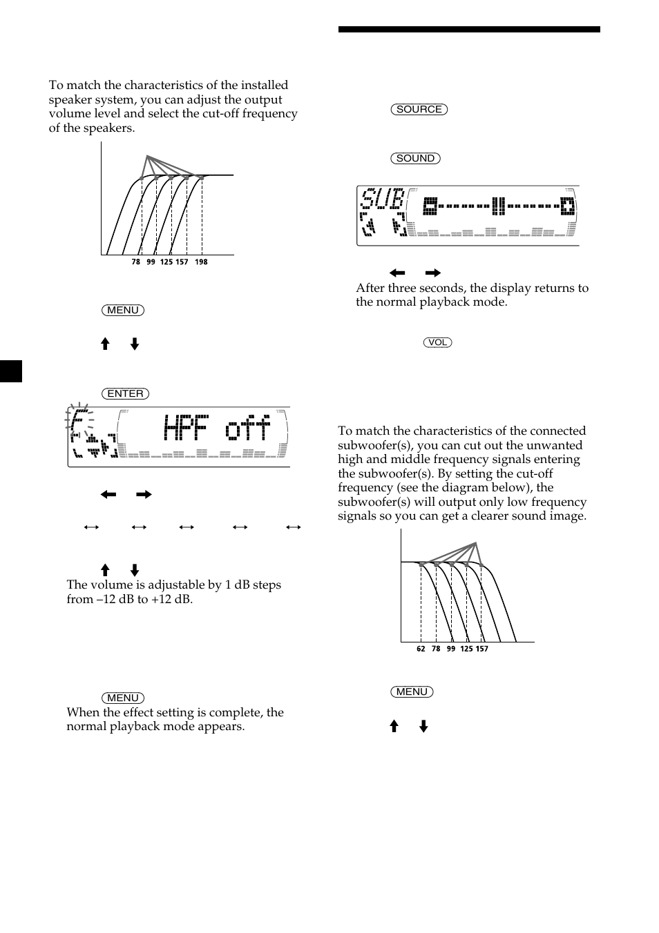 Adjusting the volume of the subwoofer(s) | Sony CDX-M750 User Manual | Page 22 / 116