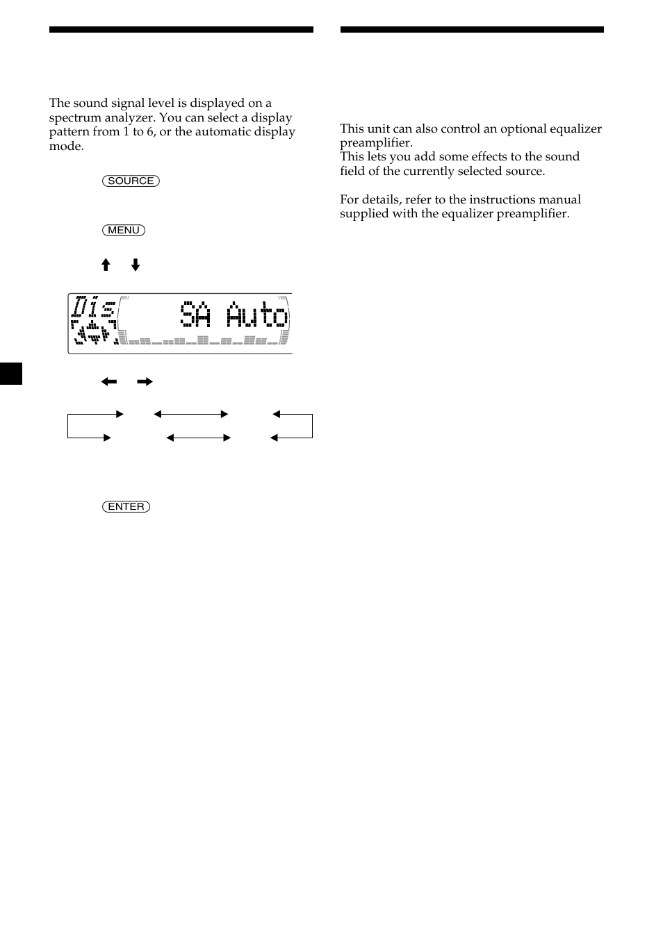 Selecting the spectrum analyzer | Sony CDX-M750 User Manual | Page 28 / 116