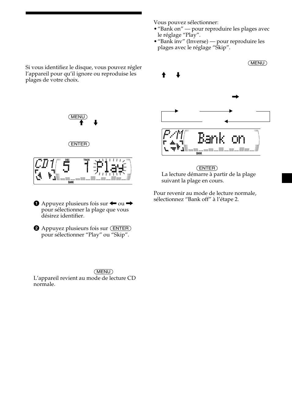 15 sélection de plages déterminées pour la lecture | Sony CDX-M750 User Manual | Page 53 / 116