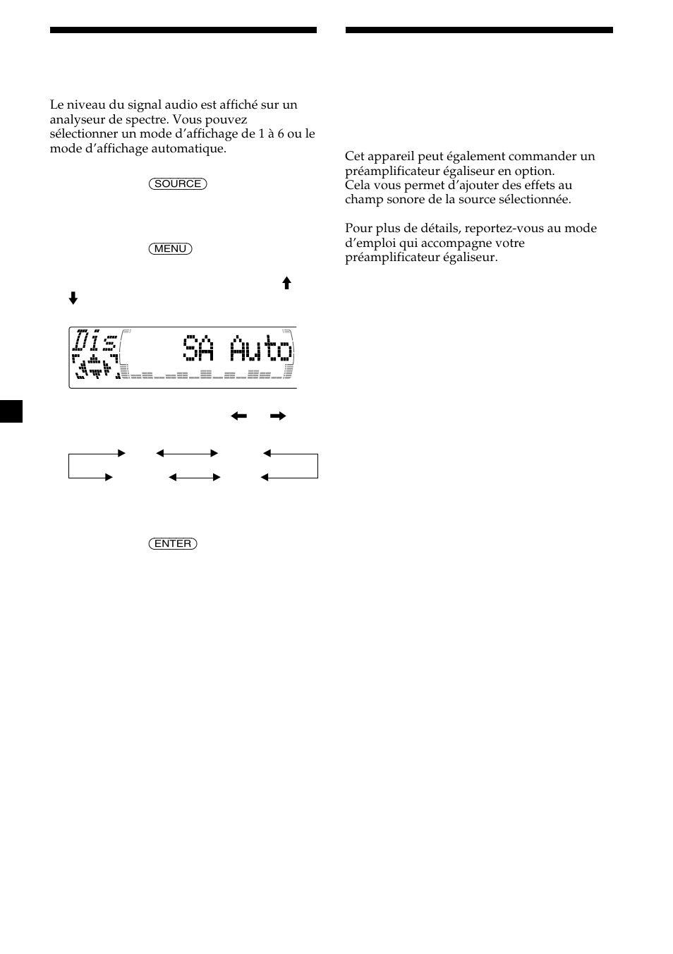 Sélection de l’analyseur de spectre | Sony CDX-M750 User Manual | Page 66 / 116