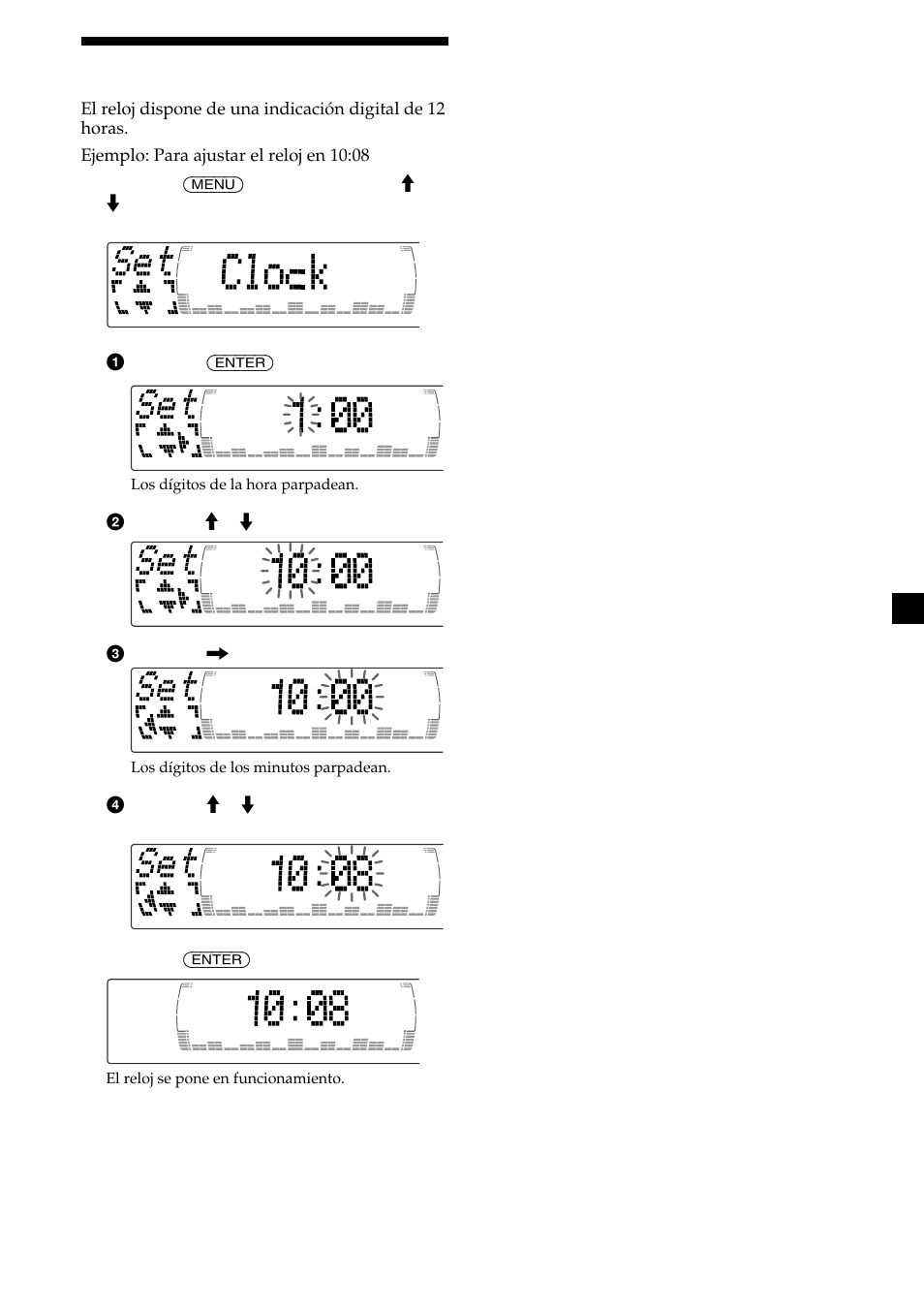 9ajuste del reloj | Sony CDX-M750 User Manual | Page 85 / 116