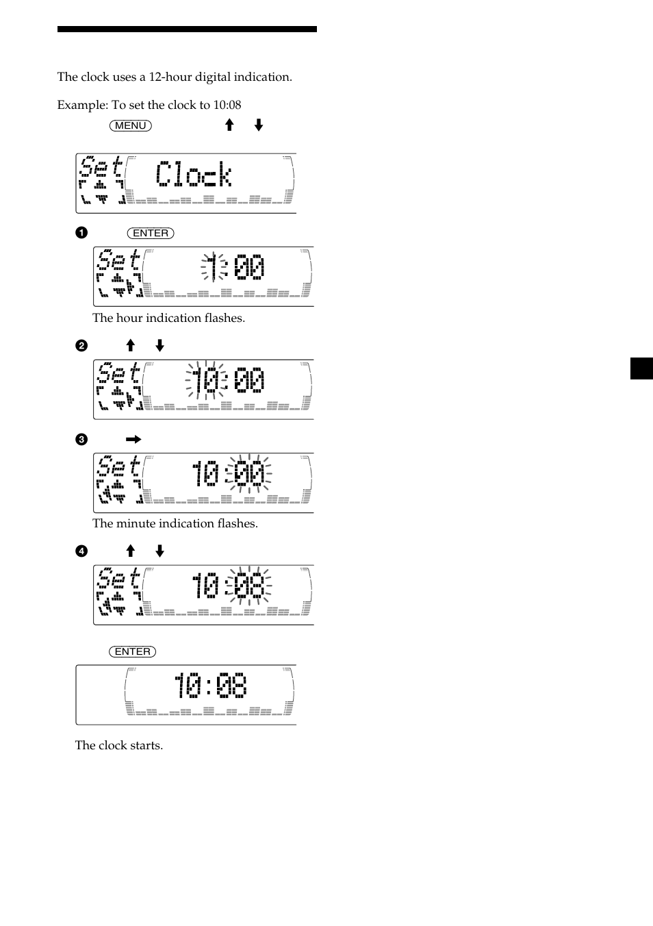 9setting the clock | Sony CDX-M750 User Manual | Page 9 / 116