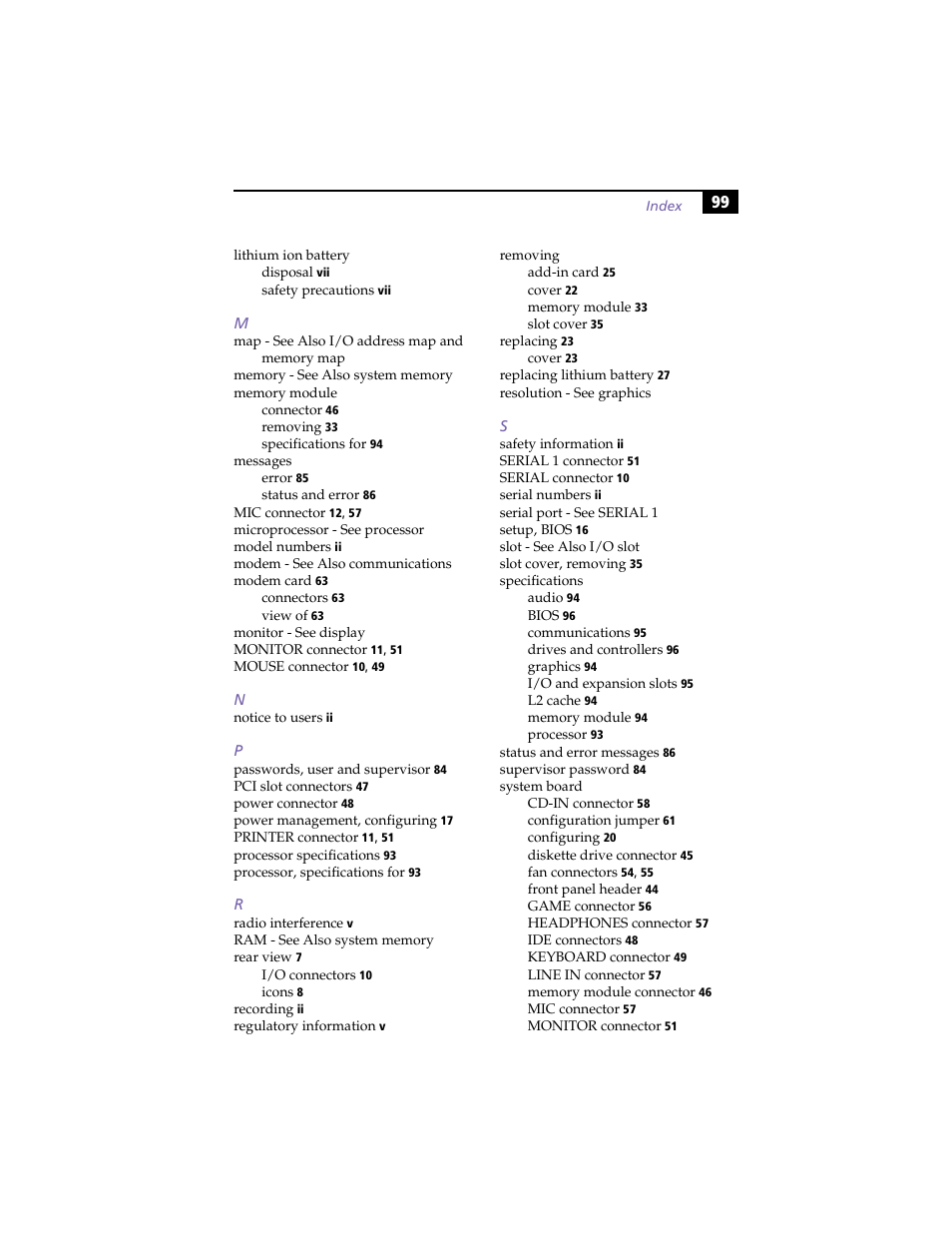 Sony VAIO PCV-RX260DS User Manual | Page 113 / 114