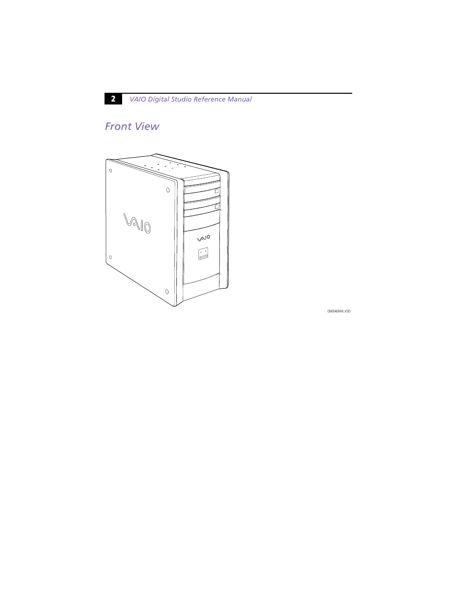 Front view | Sony VAIO PCV-RX260DS User Manual | Page 16 / 114