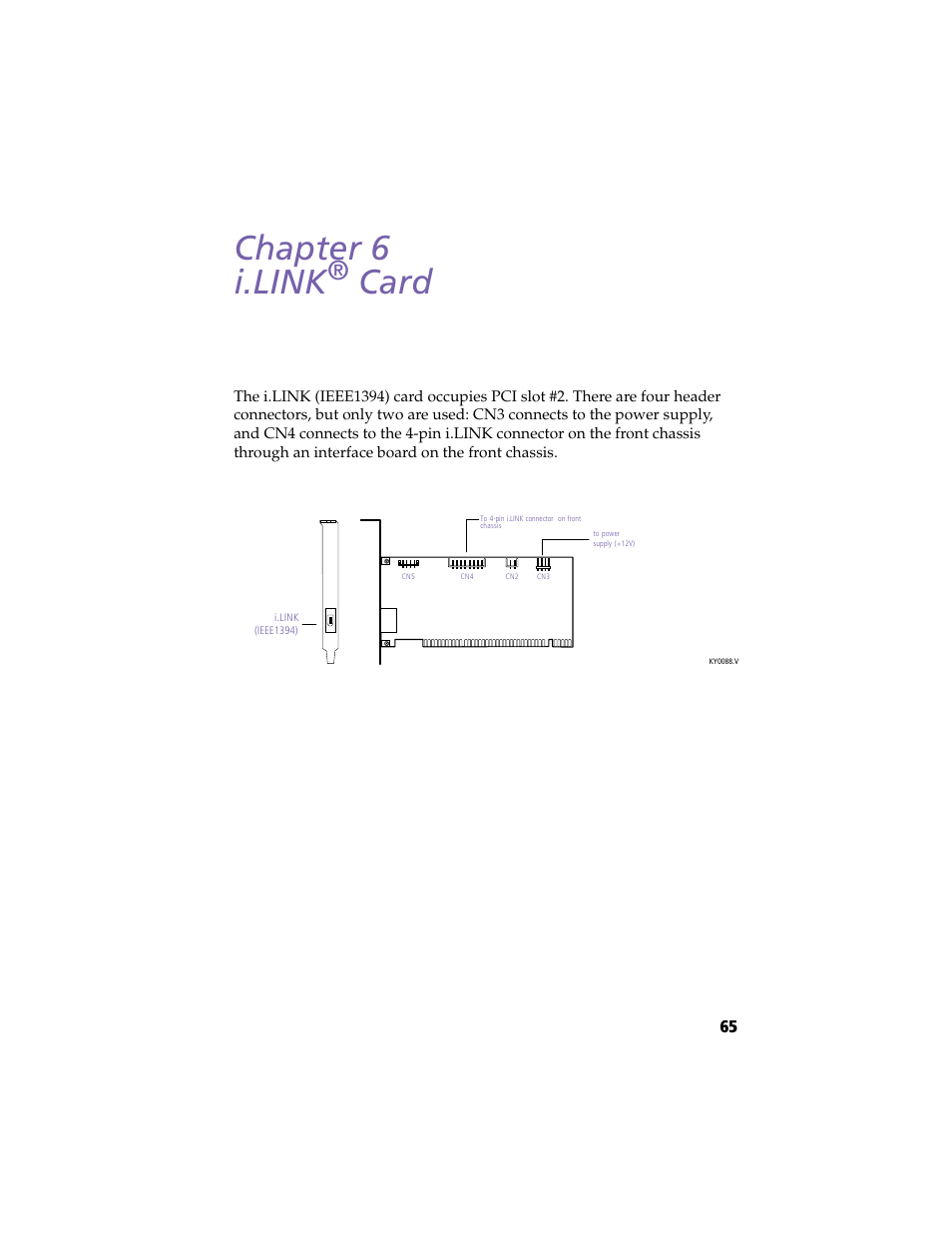 I.link® card, Chapter 6 — i.link, Chapter 6 i.link | Card | Sony VAIO PCV-RX260DS User Manual | Page 79 / 114