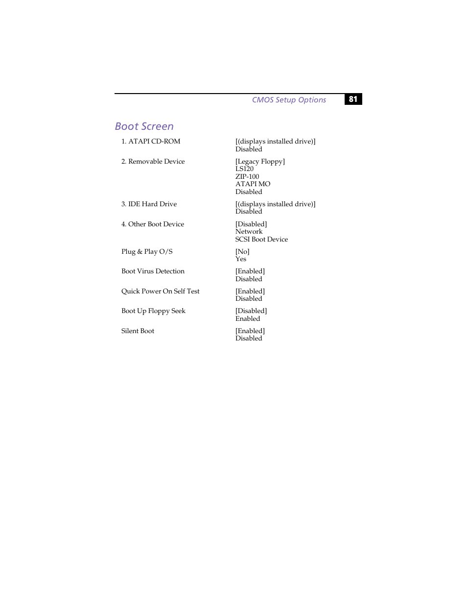 Boot screen | Sony VAIO PCV-RX260DS User Manual | Page 95 / 114