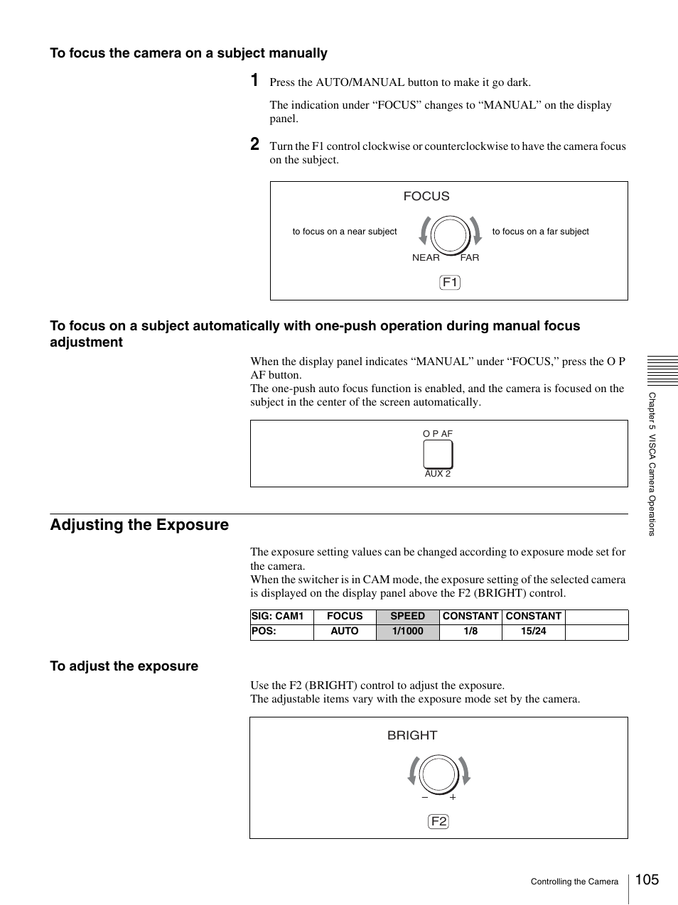 Adjusting the exposure | Sony BRS-200 User Manual | Page 105 / 159