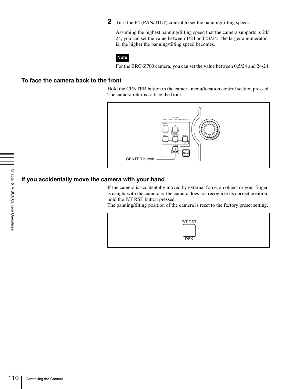 If you accidentally move the camera with your hand | Sony BRS-200 User Manual | Page 110 / 159