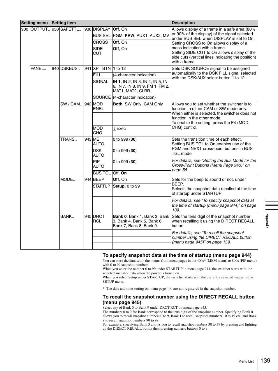 Sony BRS-200 User Manual | Page 139 / 159