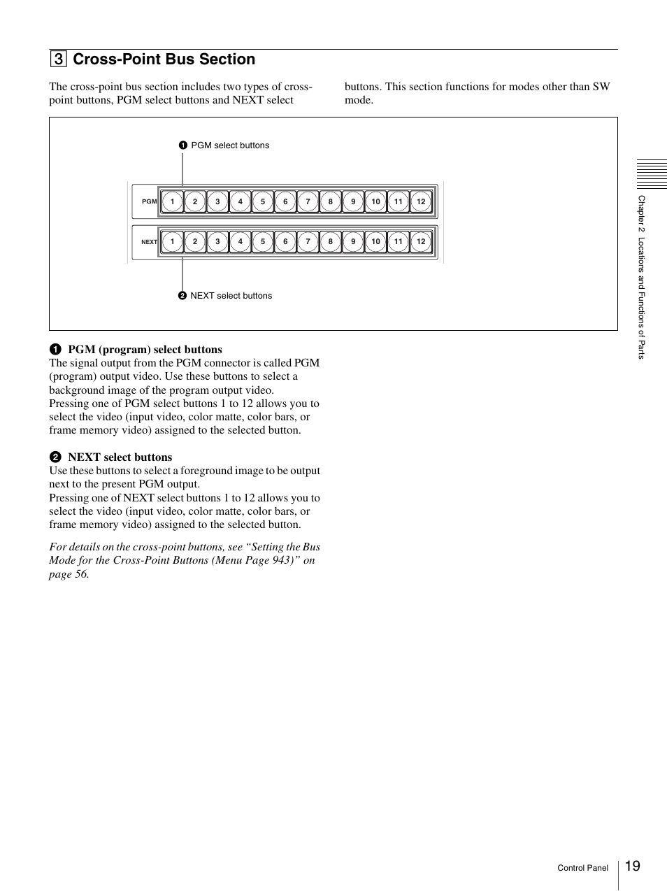 3 cross-point bus section | Sony BRS-200 User Manual | Page 19 / 159