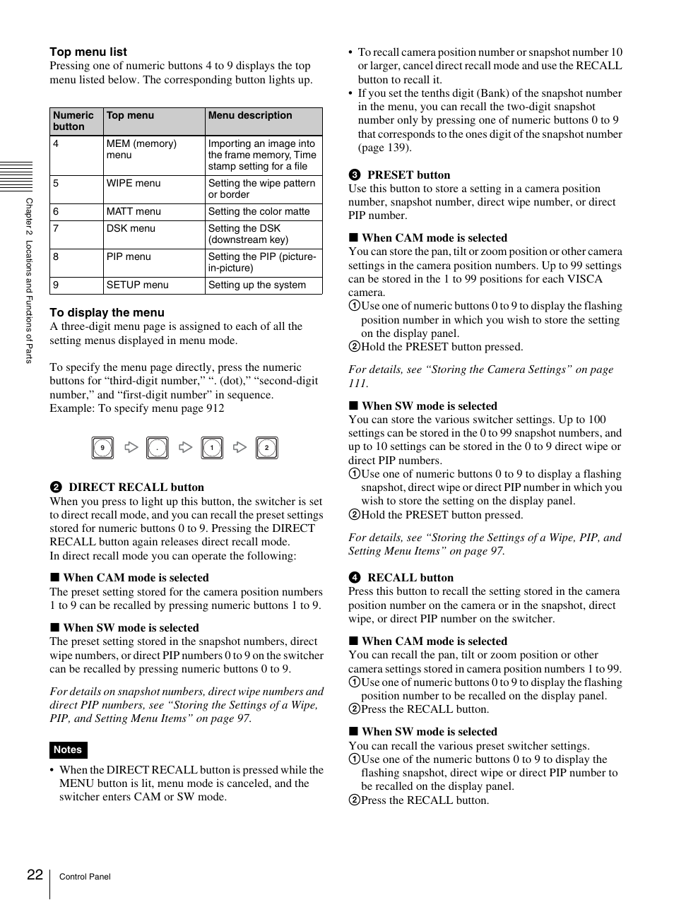 N, see “to display | Sony BRS-200 User Manual | Page 22 / 159