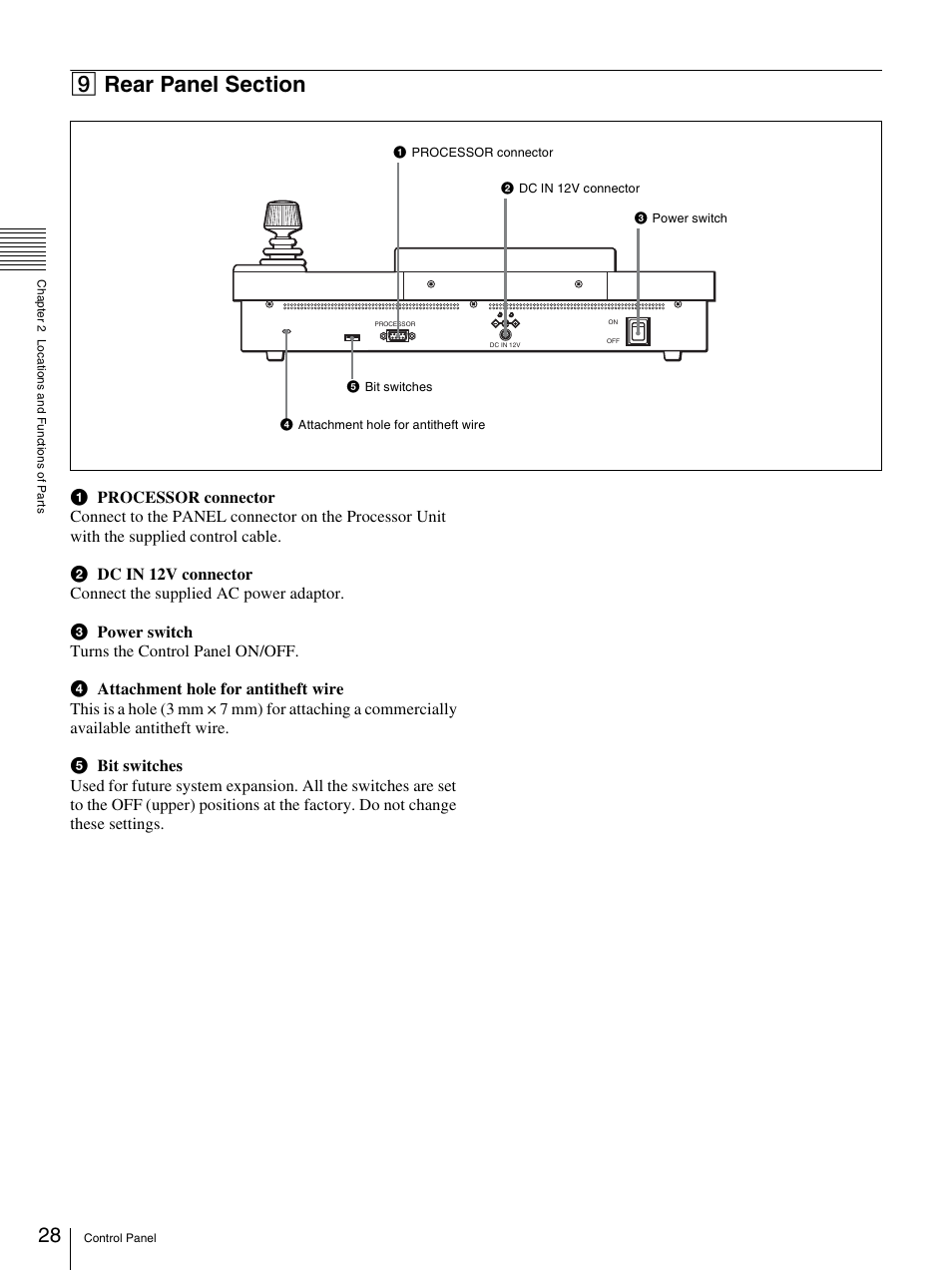 9 rear panel section | Sony BRS-200 User Manual | Page 28 / 159