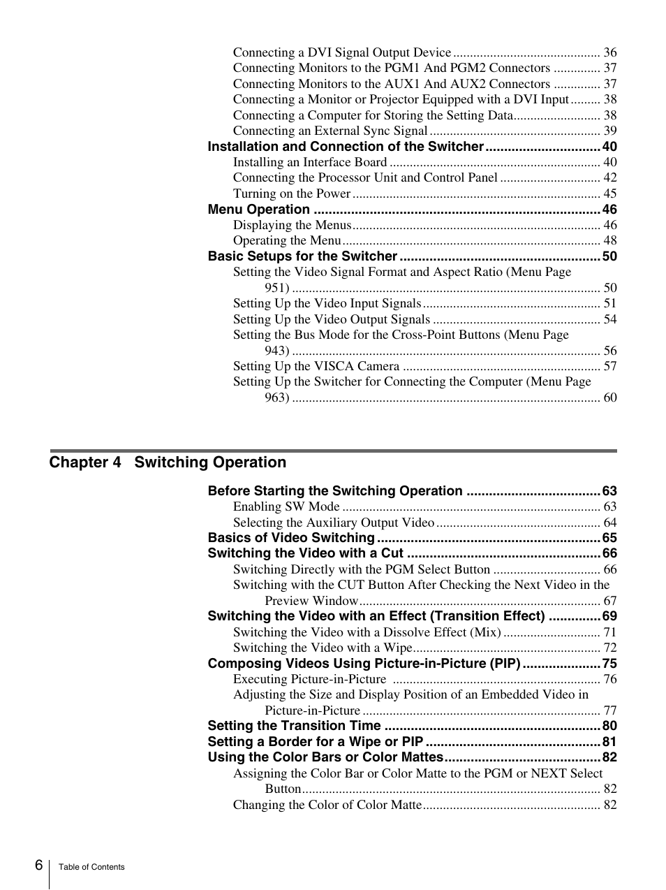 Sony BRS-200 User Manual | Page 6 / 159