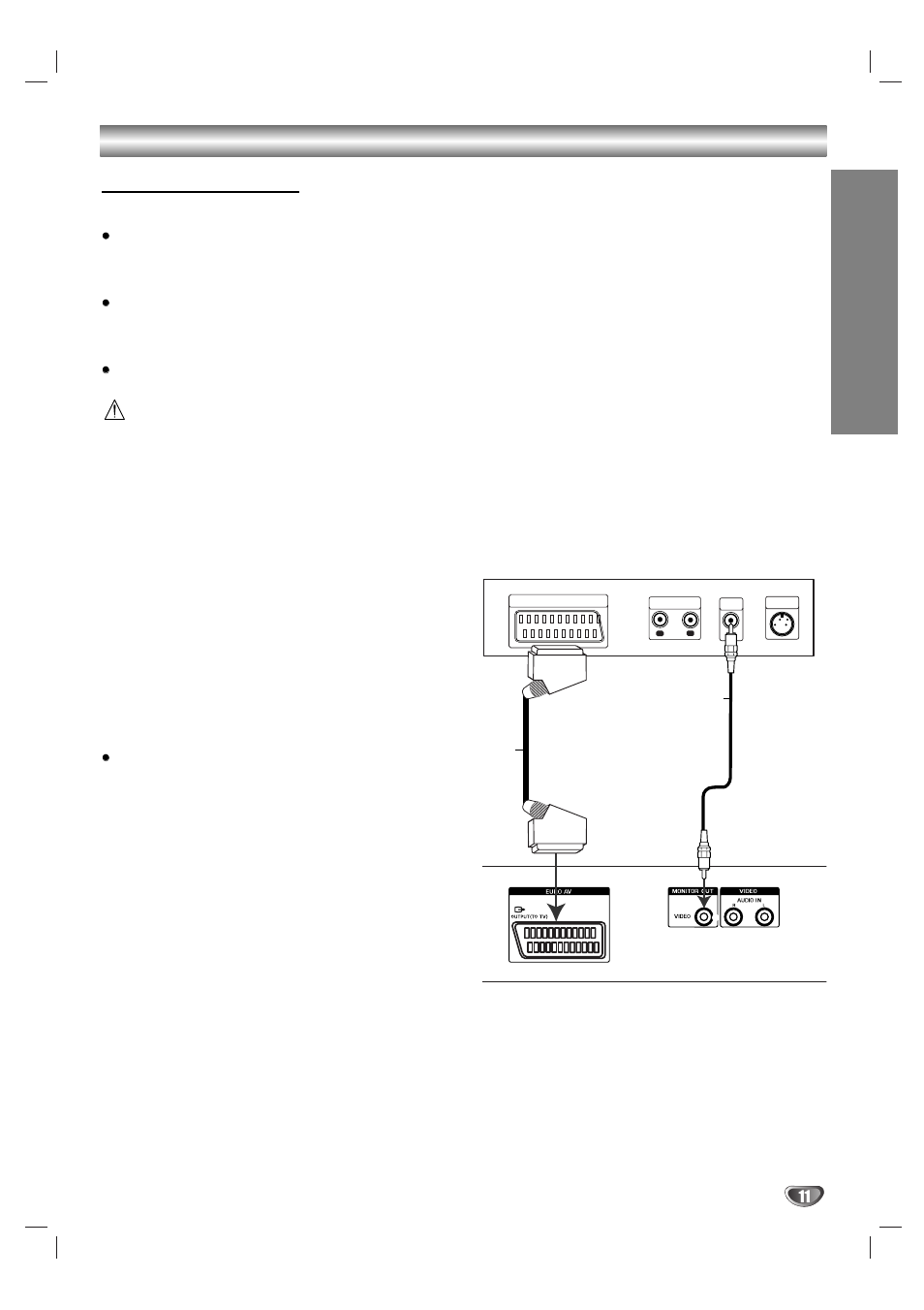 Connections, Connecting to a tv, Prep ara tion | Not supplied) | Sony DAV-SB100 User Manual | Page 11 / 120