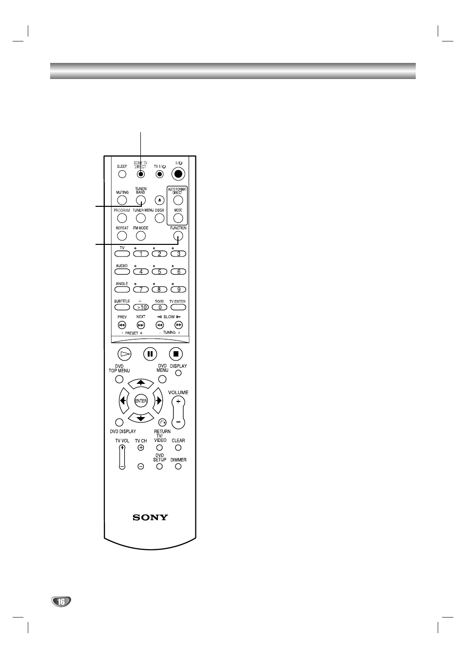 Selecting the output/input source | Sony DAV-SB100 User Manual | Page 16 / 120