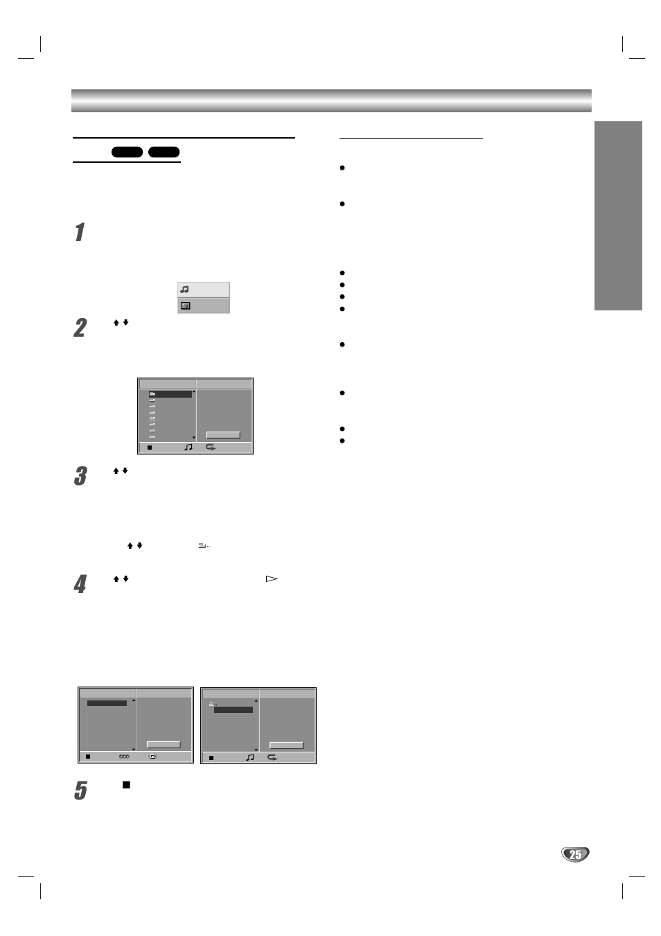 Opera tion, About mp3 | Sony DAV-SB100 User Manual | Page 25 / 120