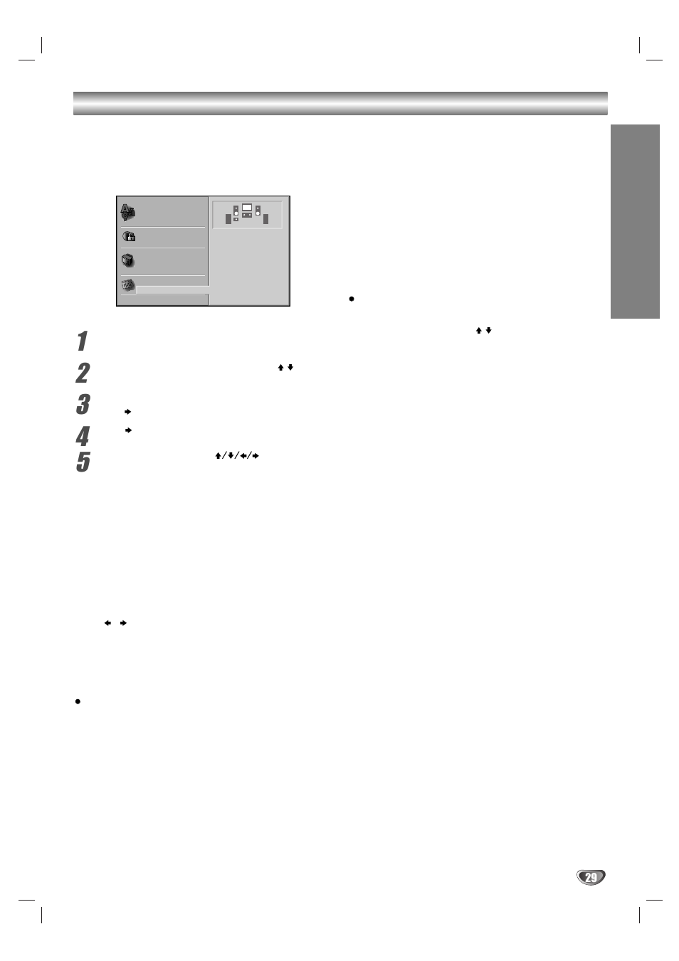 Speaker setup, Opera tion | Sony DAV-SB100 User Manual | Page 29 / 120