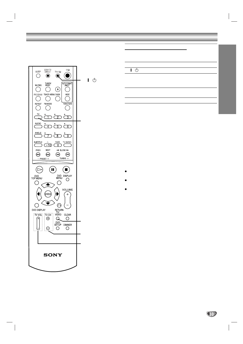 Bedienung, Bedienung des tv-gerätes | Sony DAV-SB100 User Manual | Page 73 / 120