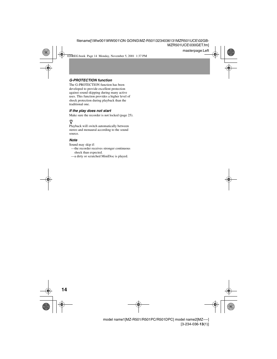 Sony MZ-R501 User Manual | Page 14 / 40