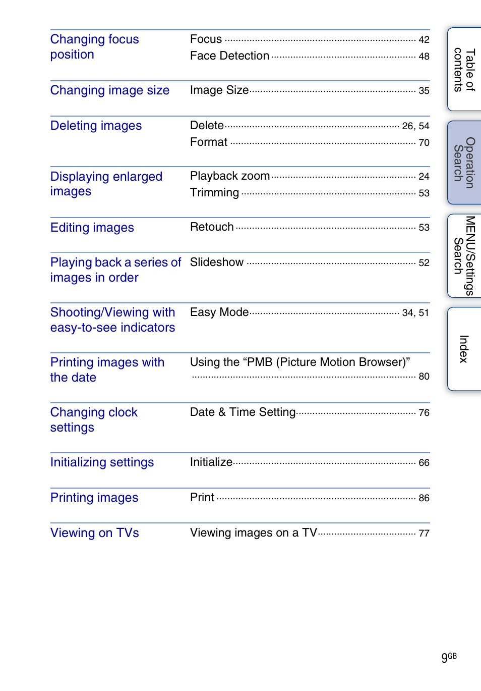 Sony Cyber-shot 4-166-049-12(1) User Manual | Page 9 / 104