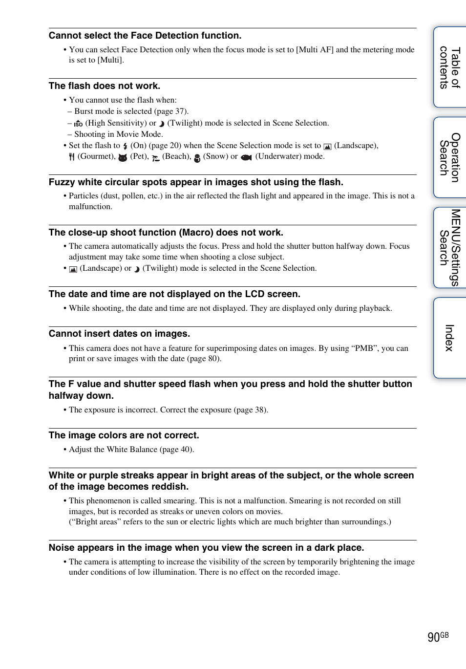 Sony Cyber-shot 4-166-049-12(1) User Manual | Page 90 / 104