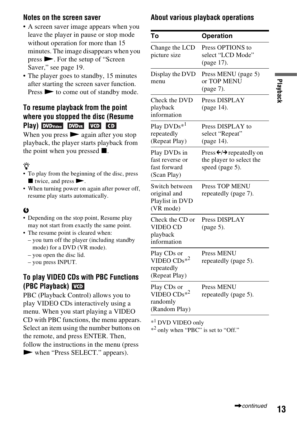 Sony DVP-FX730 User Manual | Page 13 / 32
