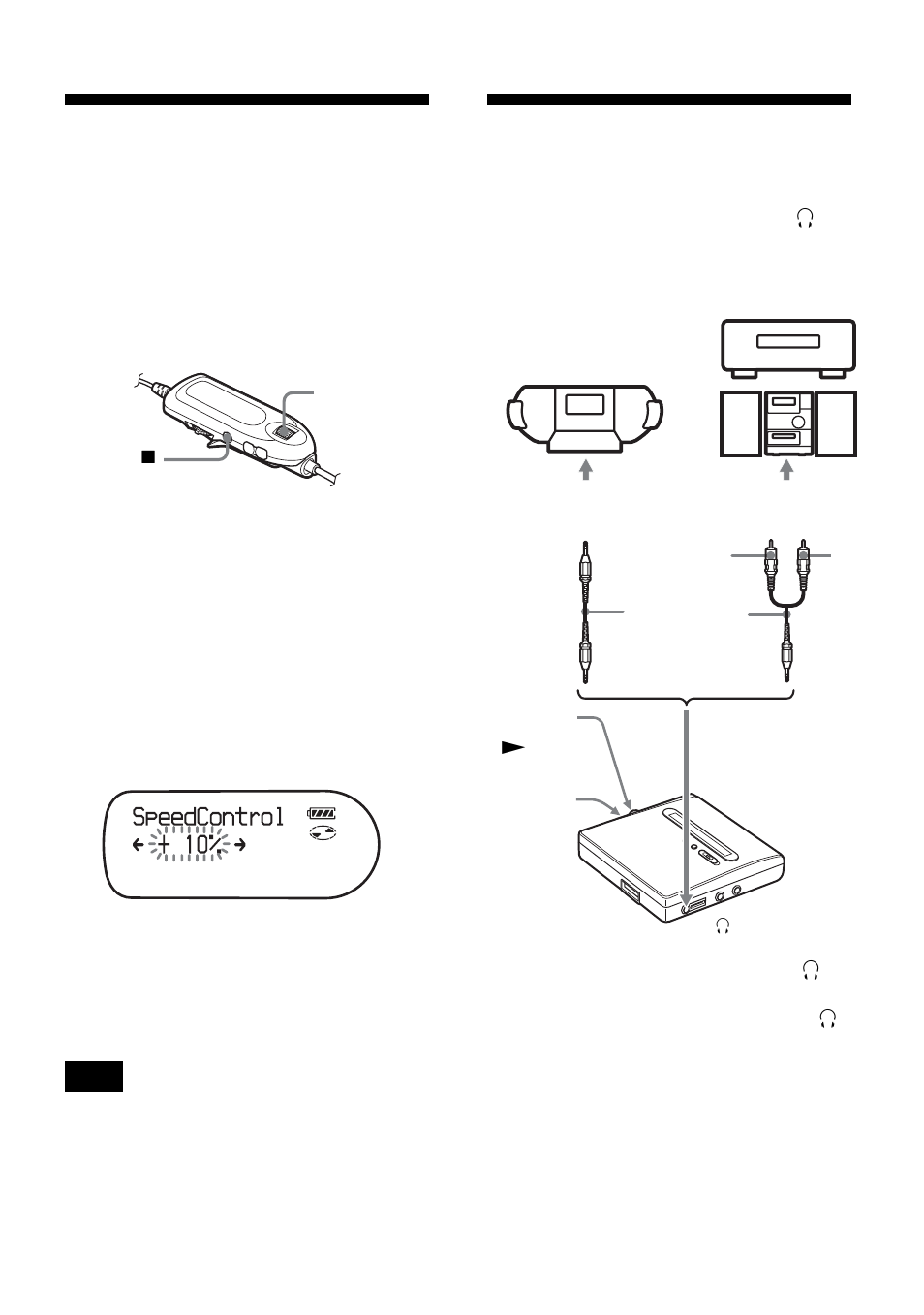 Changing playback speed (speed control), Connecting to a stereo system (line out), 51 changing playback speed (speed control) | Sony MZ-NH1 User Manual | Page 51 / 128