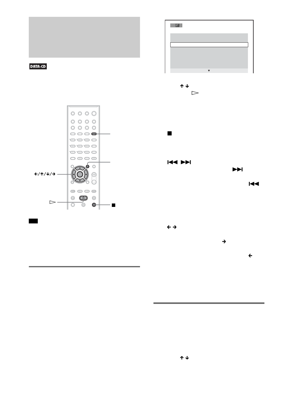 Selecting an album, Selecting an mp3 audio track, Playing data cds with mp3 audio | Track and jpeg image files | Sony DAV-DZ300 User Manual | Page 40 / 100