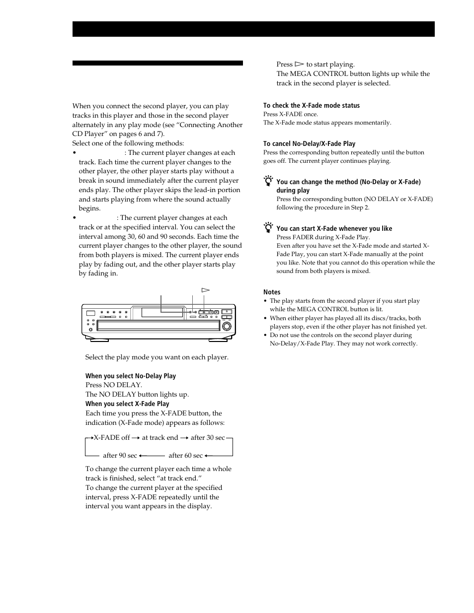 Playing alternately (no-delay play/x-fade play), Playing cds | Sony CDP-CE545 User Manual | Page 20 / 88