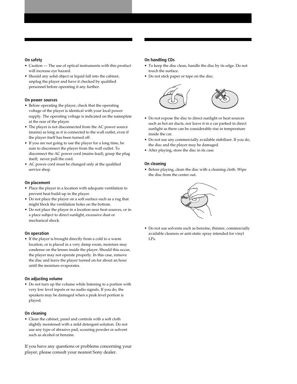 Precautions, Additional information | Sony CDP-CE545 User Manual | Page 27 / 88