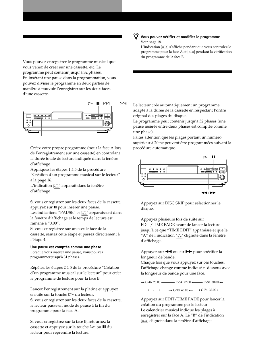 Enregistrement de votre programme musical, Enregistrement de disques compacts | Sony CDP-CE545 User Manual | Page 49 / 88