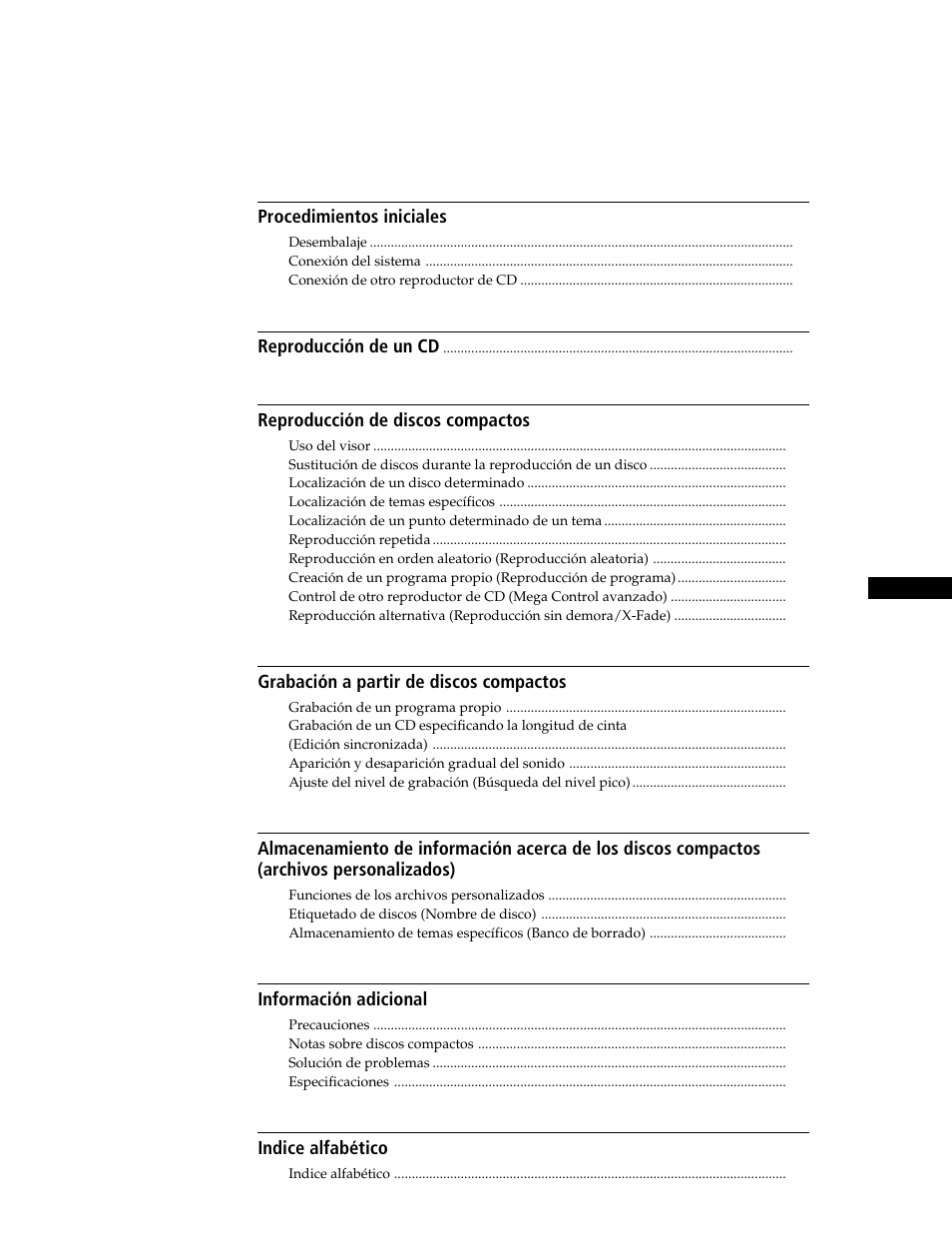 Ndice | Sony CDP-CE545 User Manual | Page 59 / 88