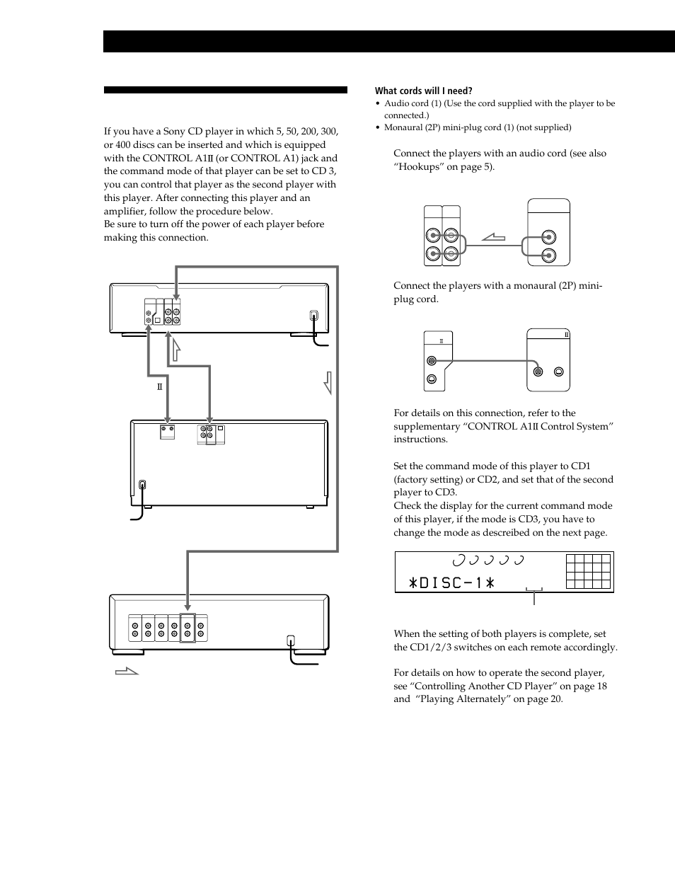 Connecting another cd player, Getting started | Sony CDP-CE545 User Manual | Page 6 / 88