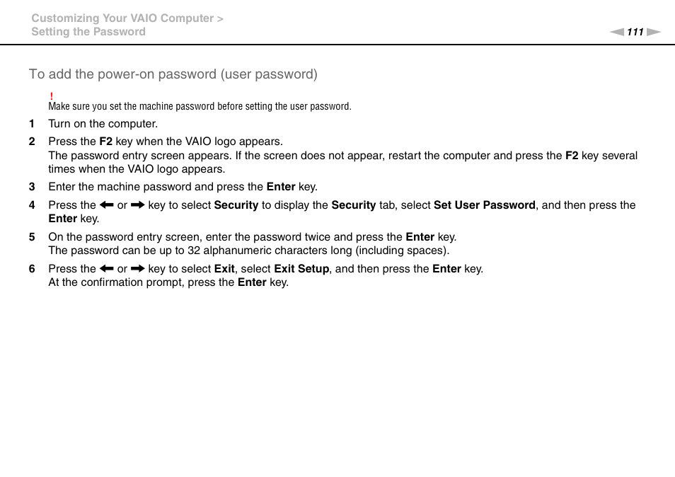 Sony VAIO VPCS13 User Manual | Page 111 / 192
