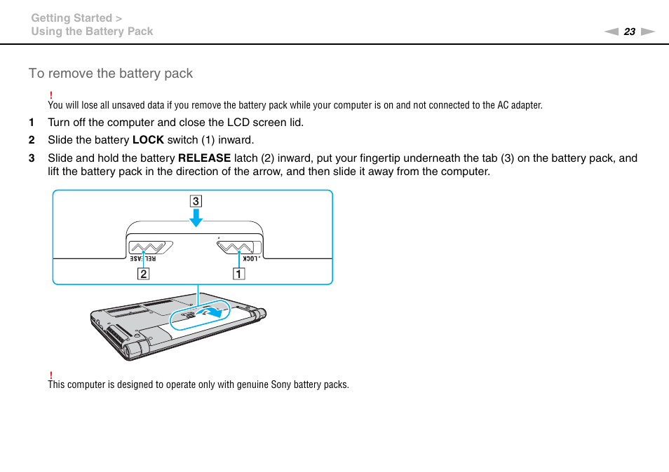 Sony VAIO VPCS13 User Manual | Page 23 / 192