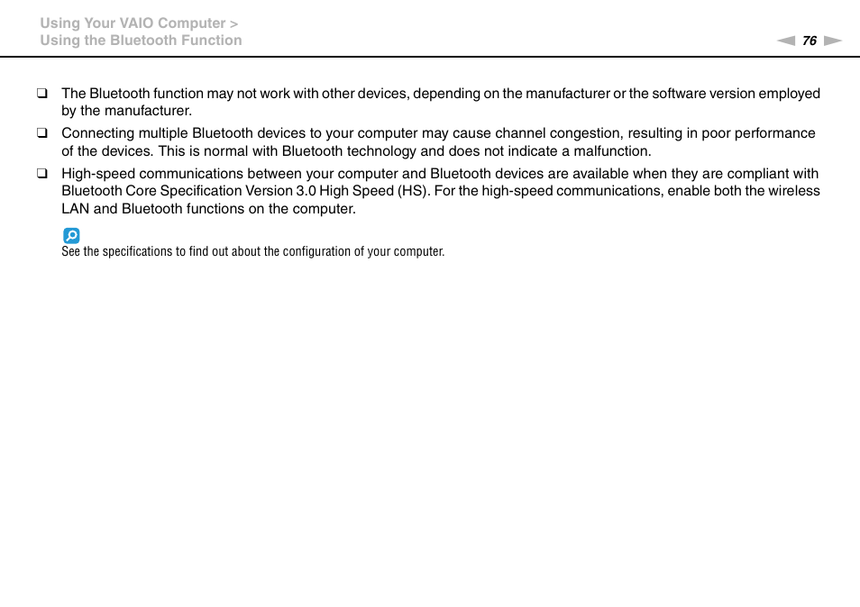 Sony VAIO VPCS13 User Manual | Page 76 / 192